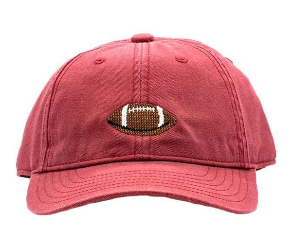 Kids Baseball Hat, Football on Red - Born Childrens Boutique