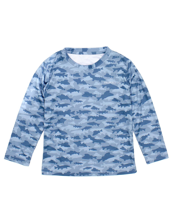 Sportsman Performance Tee LS Deep Sea Camo - Born Childrens Boutique