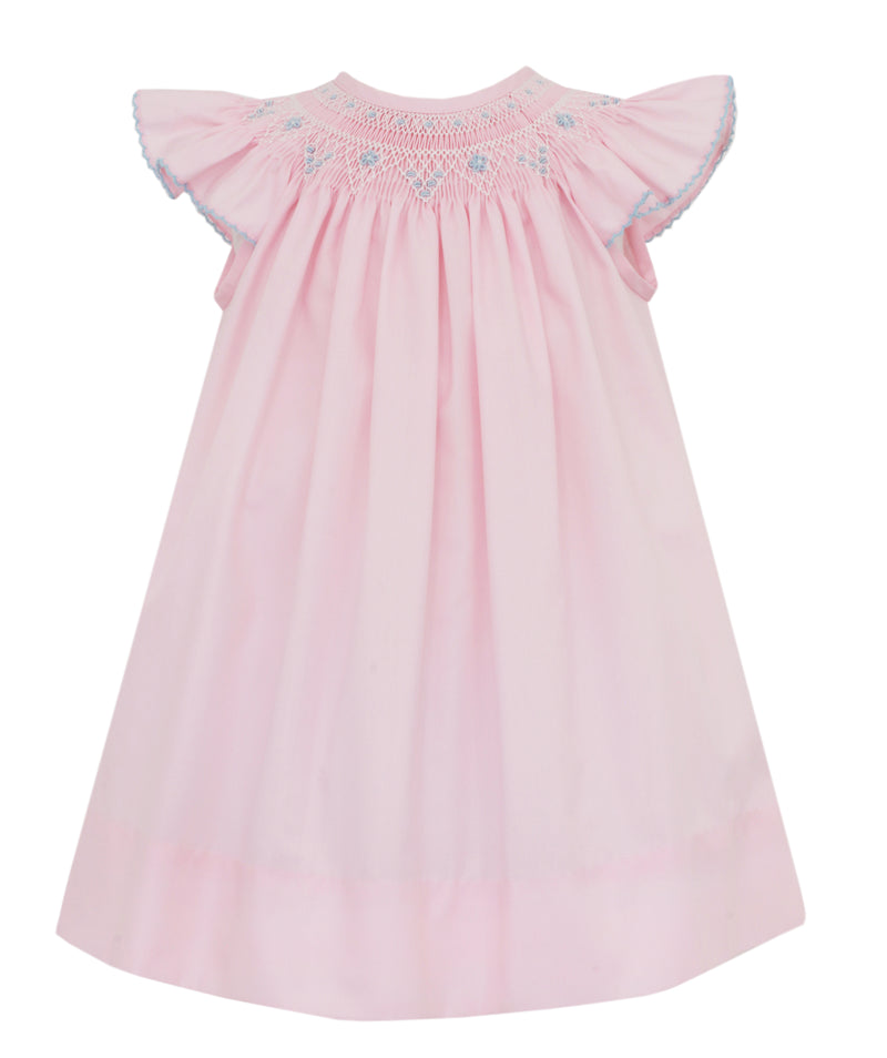 Petit Bebe Diana - Angel Wing Bishop S/S - Pink Poplin - Born Childrens Boutique