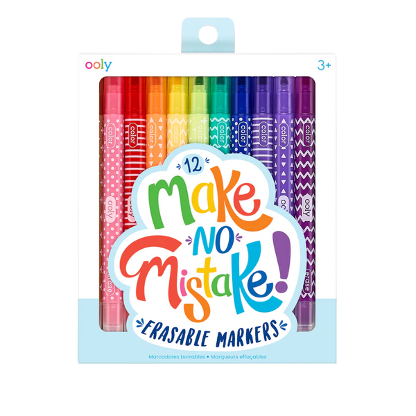 Make No Mistake Erasable Markers Set of 12 - Born Childrens Boutique