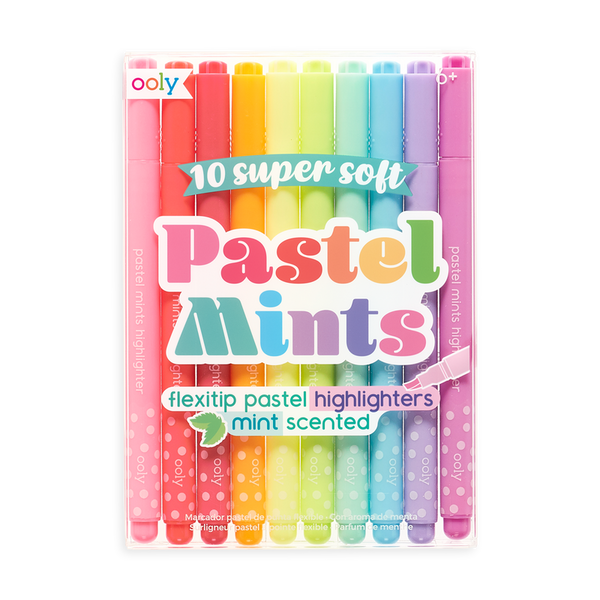 Pastel Mints Scented Flextip Highlighters Set of 10 - Born Childrens Boutique