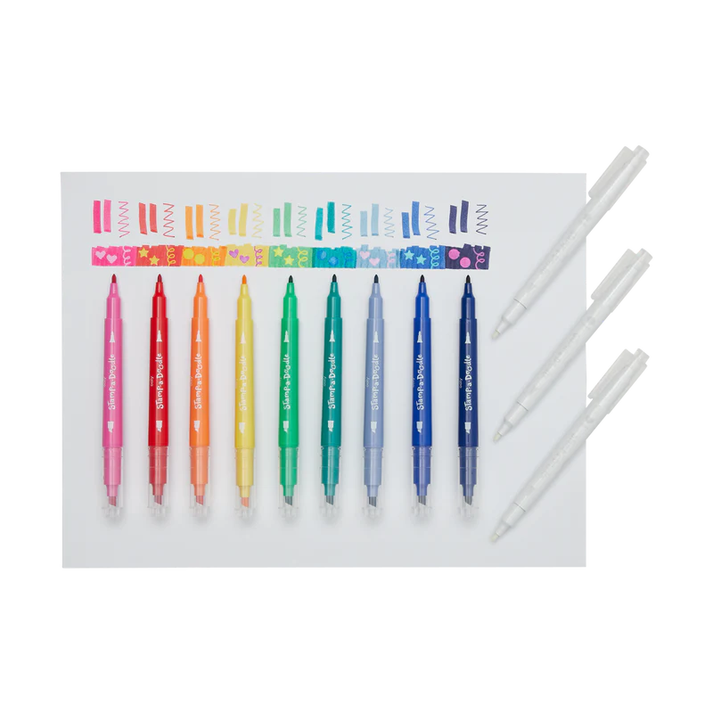 Stamp-A-Doodle Double Ended Markers Set of 12 - Born Childrens Boutique
