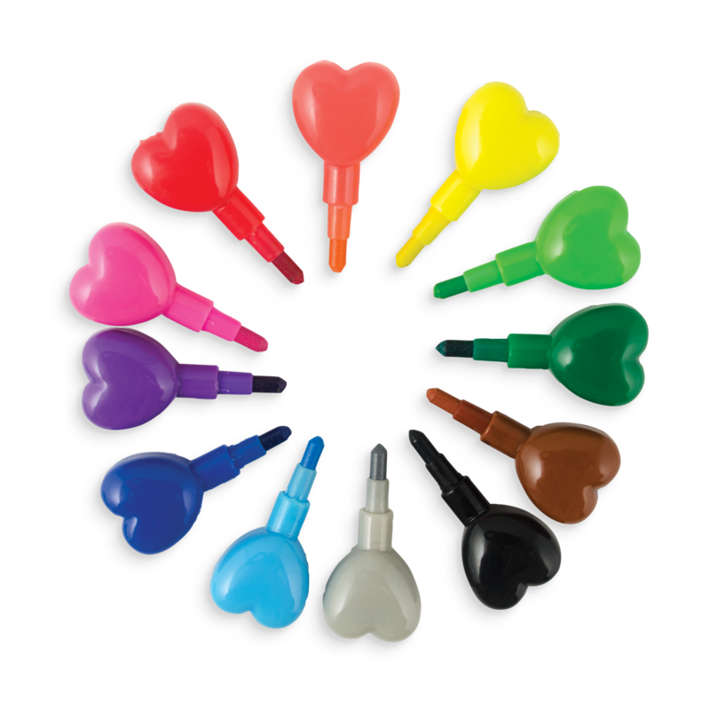 Heart to Heart Stacking Crayons - Born Childrens Boutique
