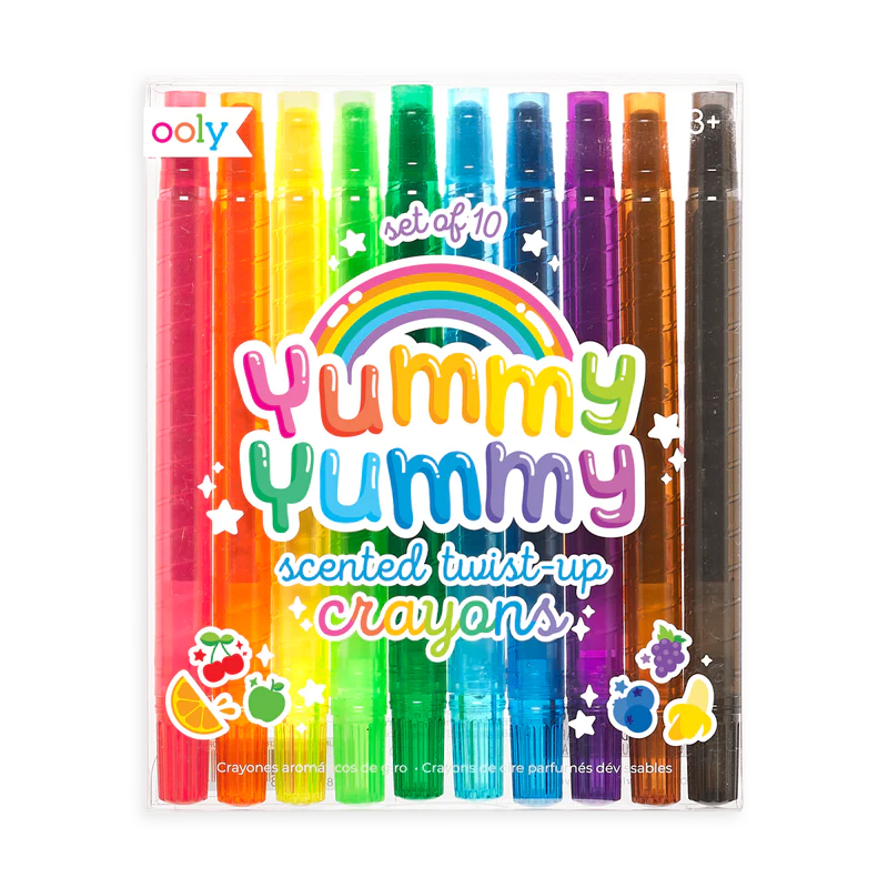 Yummy Yummy Scented Twist-Up Crayons Set of 10 - Born Childrens Boutique