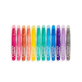 Rainbow Sparkle Metallic Watercolor Gel Crayons Set of 12 - Born Childrens Boutique