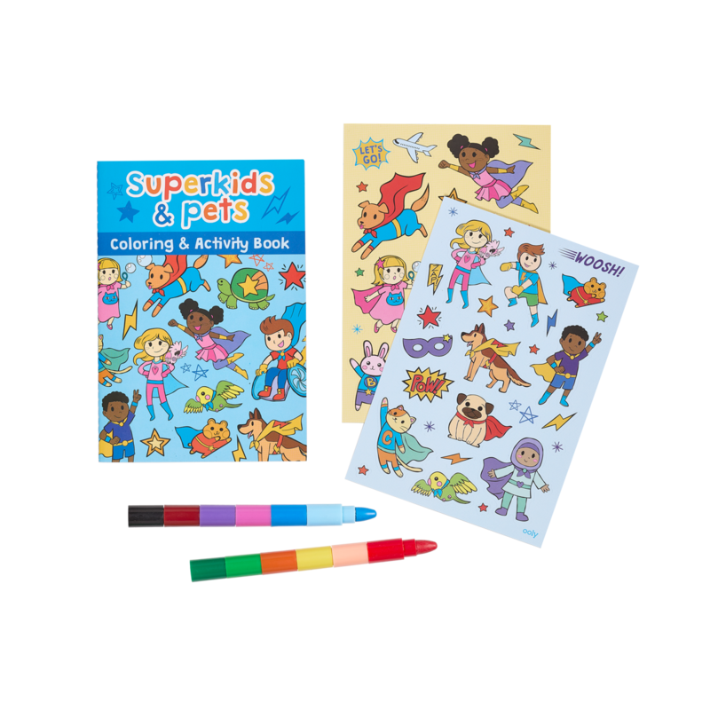 Mini Travel Color & Activity - Superkids - Born Childrens Boutique