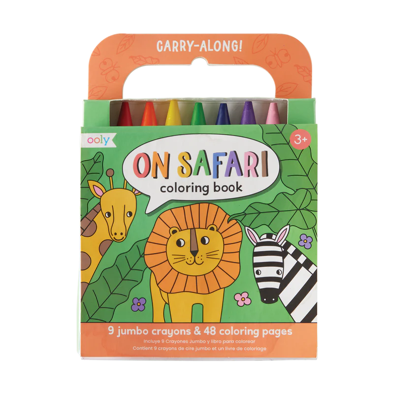 Carry Along Crayon & Coloring Book Kit - On Safari - Born Childrens Boutique