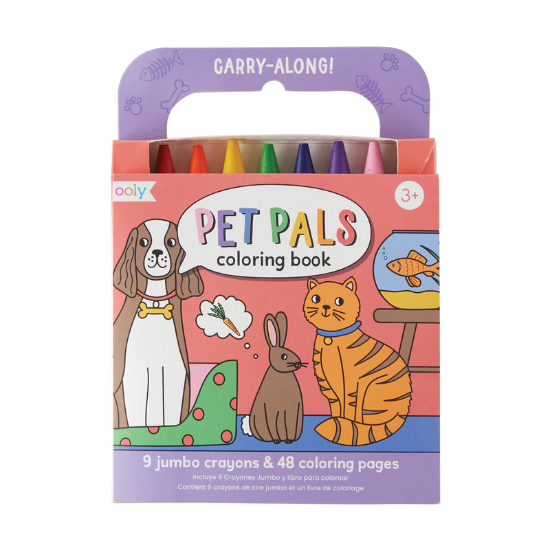 Carry Along Crayon & Coloring Book Kit - Pet Pals - Born Childrens Boutique