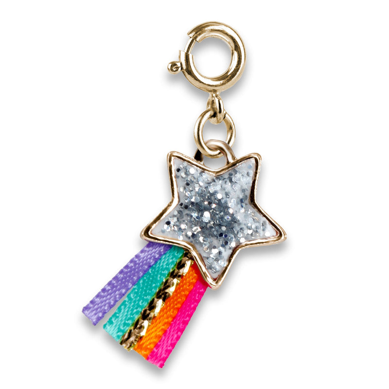 Charm It!, Gold Glitter Shooting Star Charm - Born Childrens Boutique