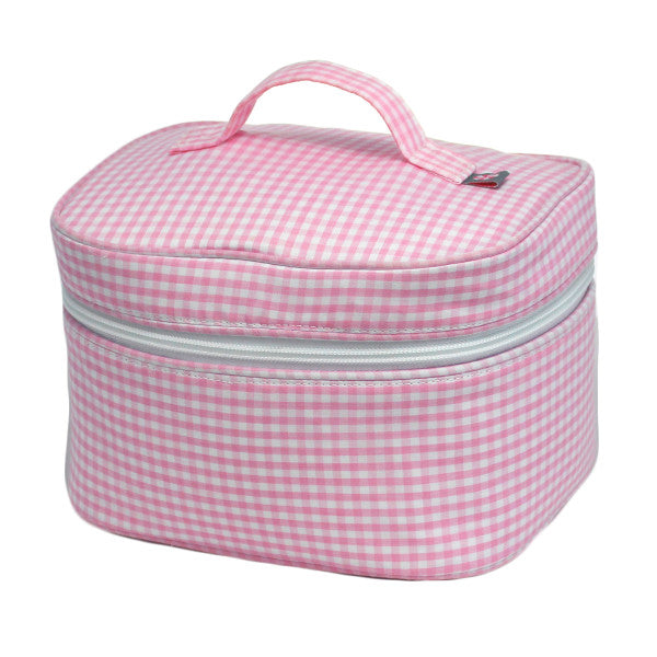 Oh Mint Train Case, Pink Gingham - Born Childrens Boutique
