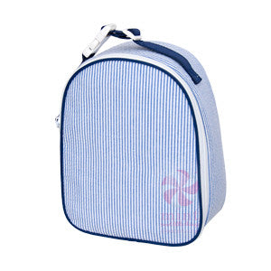 Oh Mint Navy Seersucker Lunch Box - Born Childrens Boutique