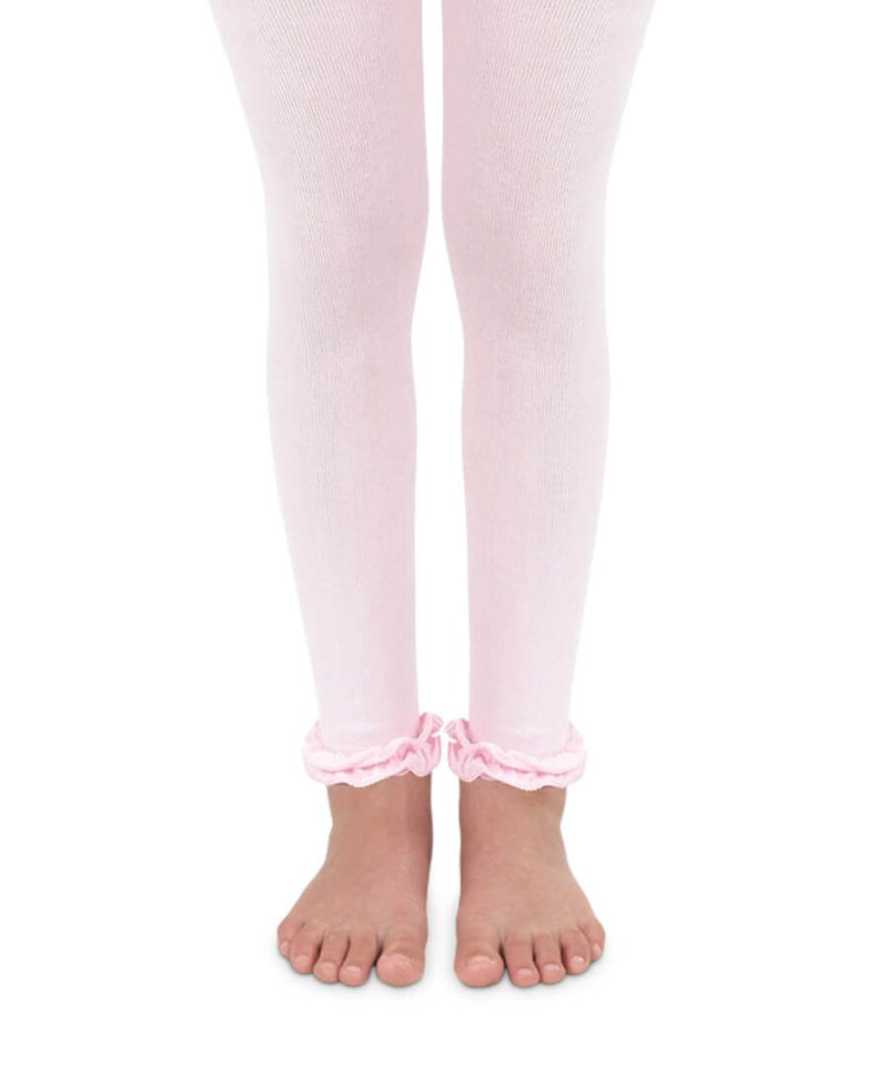 Jefferies Cotton Ruffle Footless Tights Pink - Born Childrens Boutique