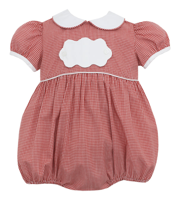 Girl Red Gingham Bubble - Born Childrens Boutique