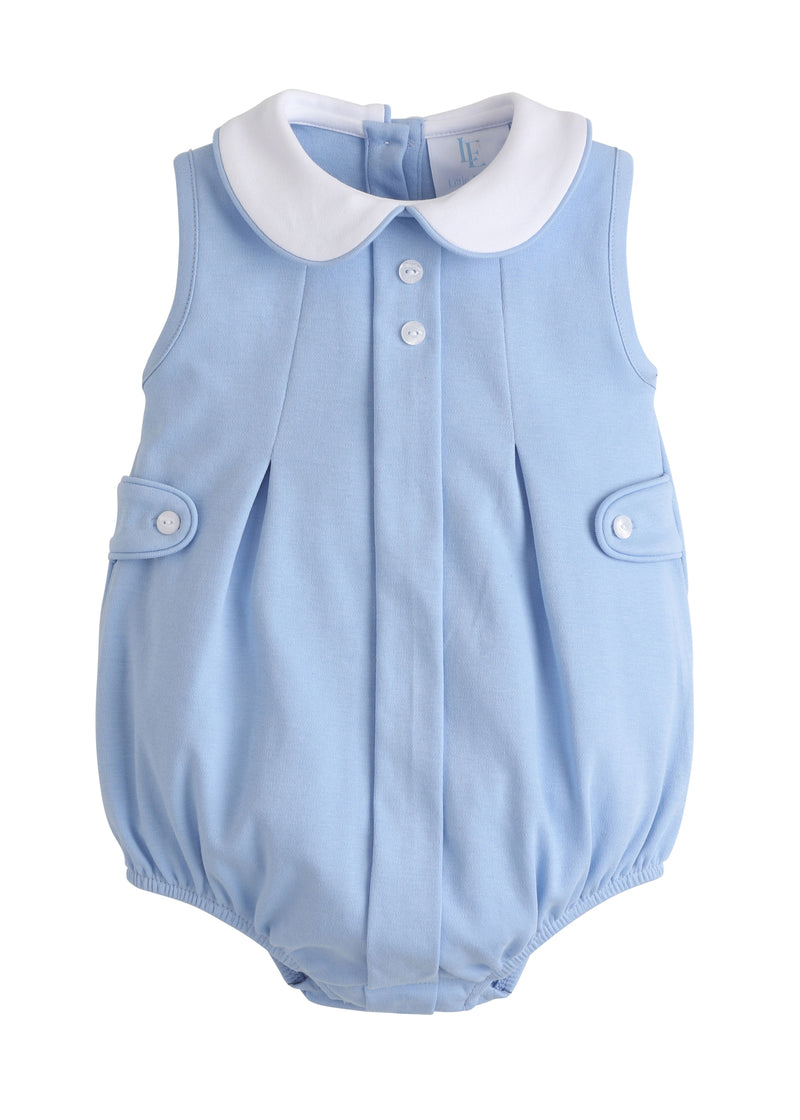 Little English Sleeveless Nicholas Bubble Light Blue - Born Childrens Boutique