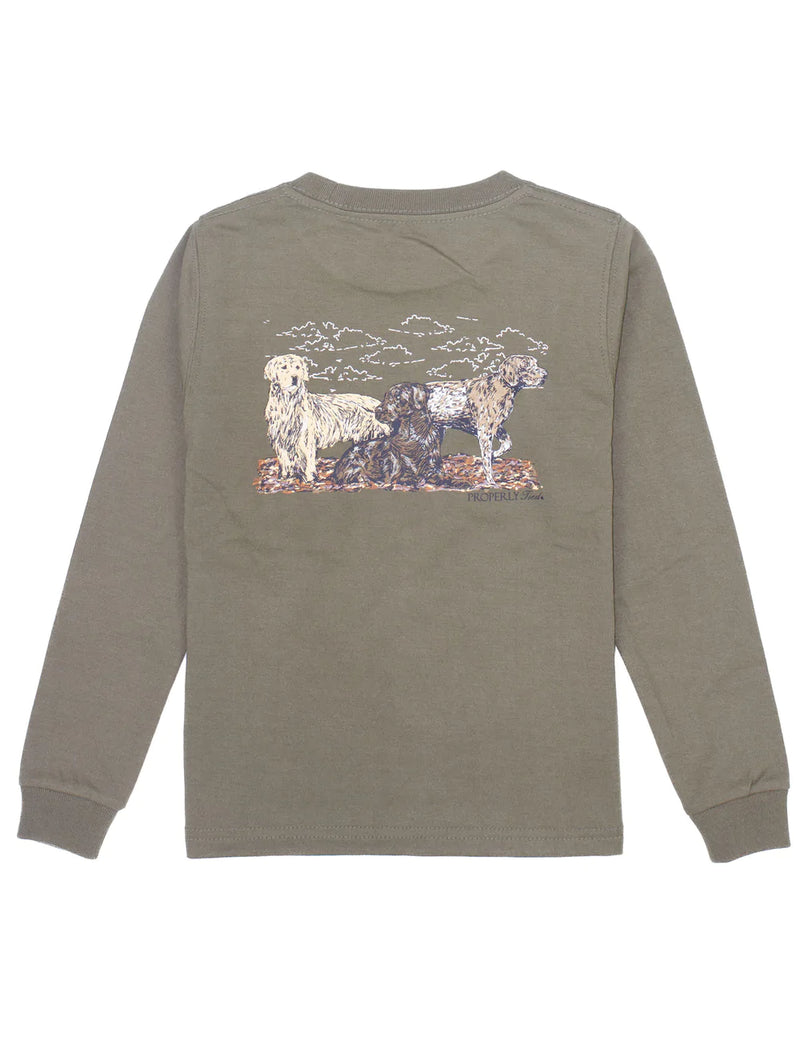 Hunting Dogs LS Tan - Born Childrens Boutique