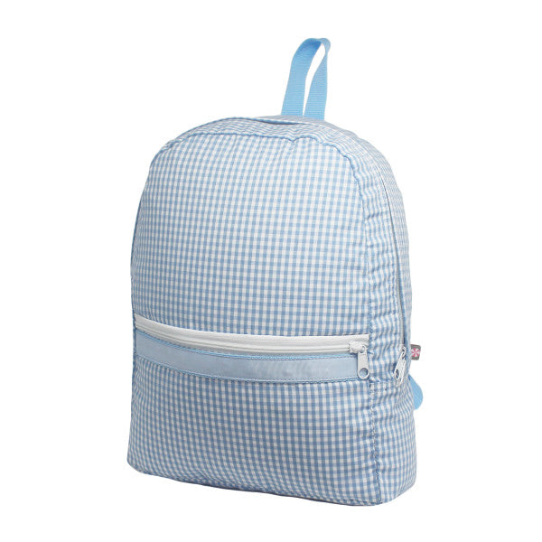 Oh Mint Blue Gingham Backpack - Born Childrens Boutique