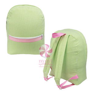 Oh Mint Sweet Pea Seersucker Backpack - Born Childrens Boutique