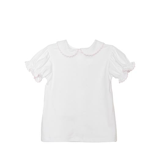 Better Together Blouse - White/Pink - Born Childrens Boutique