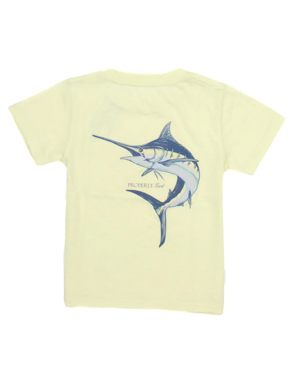 Blue Marlin SS - Light Yellow - Born Childrens Boutique