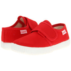 Cienta Kids Single Velcro Strap Red - Born Childrens Boutique