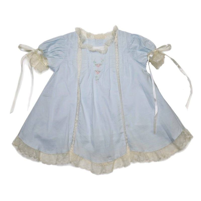 Baby Sen Blue Grace Dress - Born Childrens Boutique