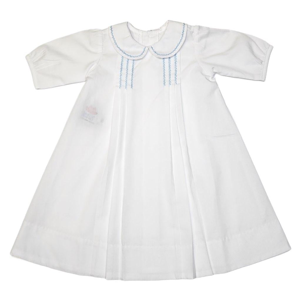 Baby Sen White Cameron Bubble, Ecru Lace