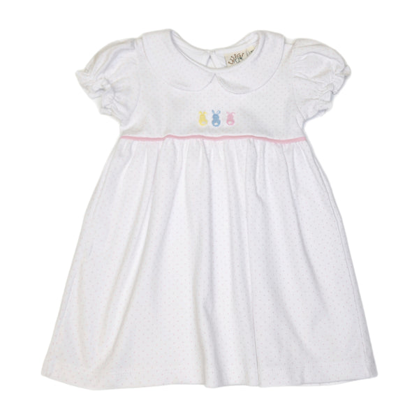 SPIDD303 Three Knot Bunnies Dress - Born Childrens Boutique