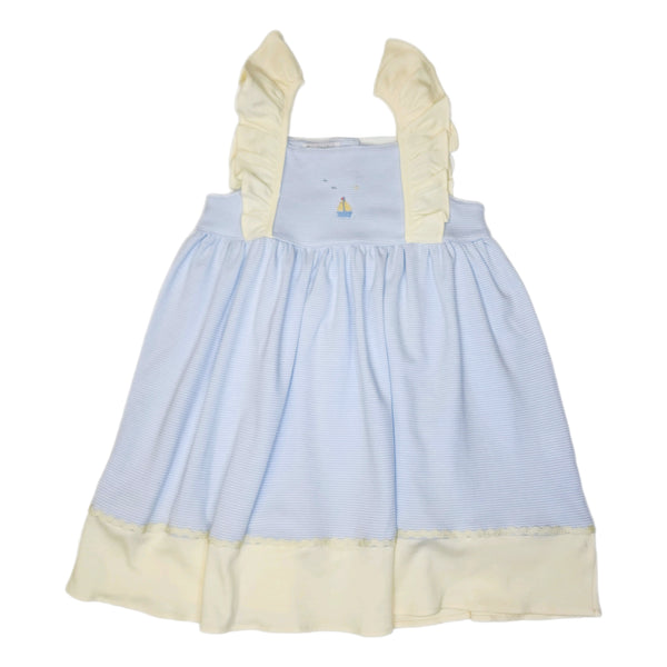 231 Sailboat Pinafore Dress - Born Childrens Boutique