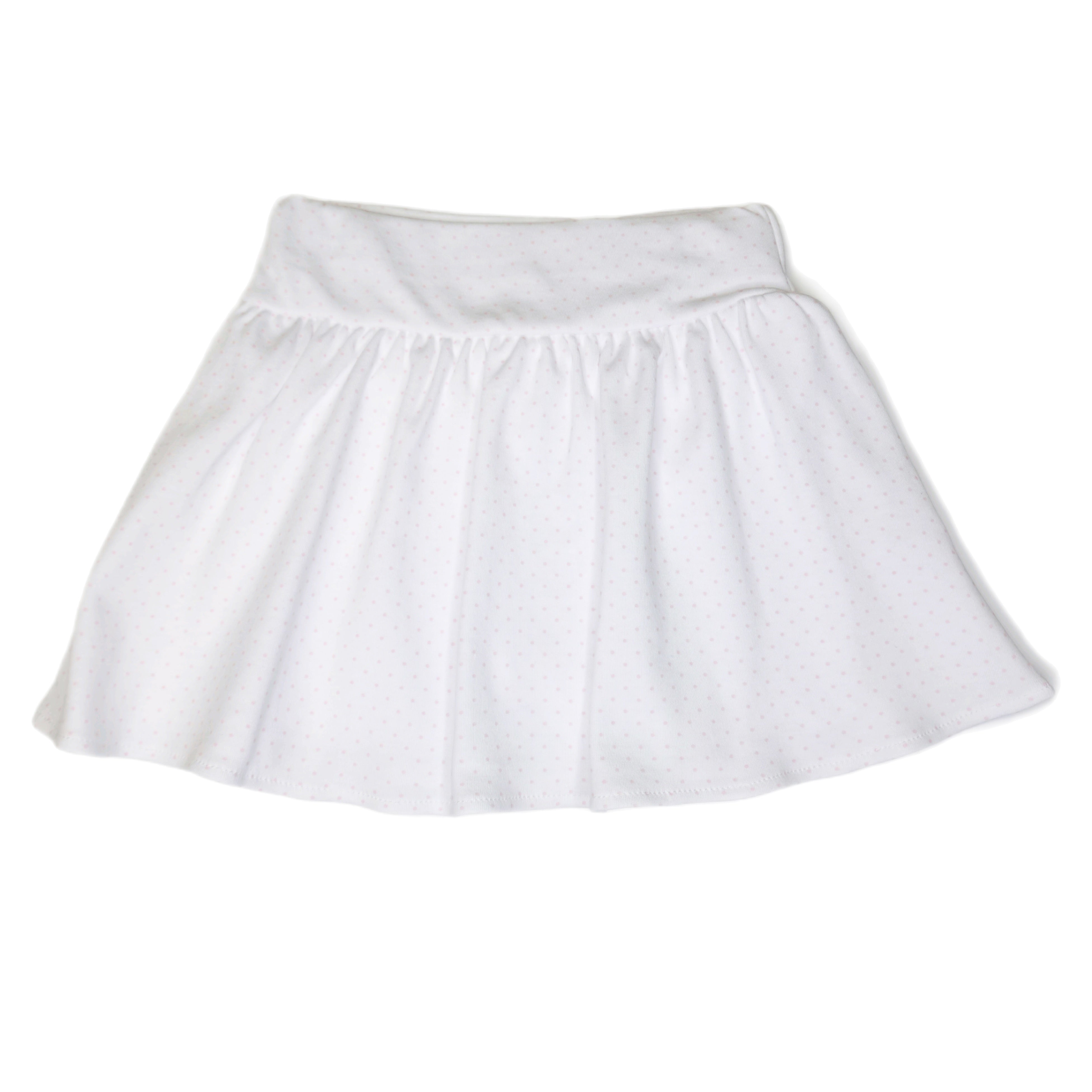 Gathered Skort Baby Pink PD - Born Childrens Boutique