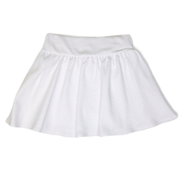 ISK016P Gathered Skort Baby Pink PD - Born Childrens Boutique