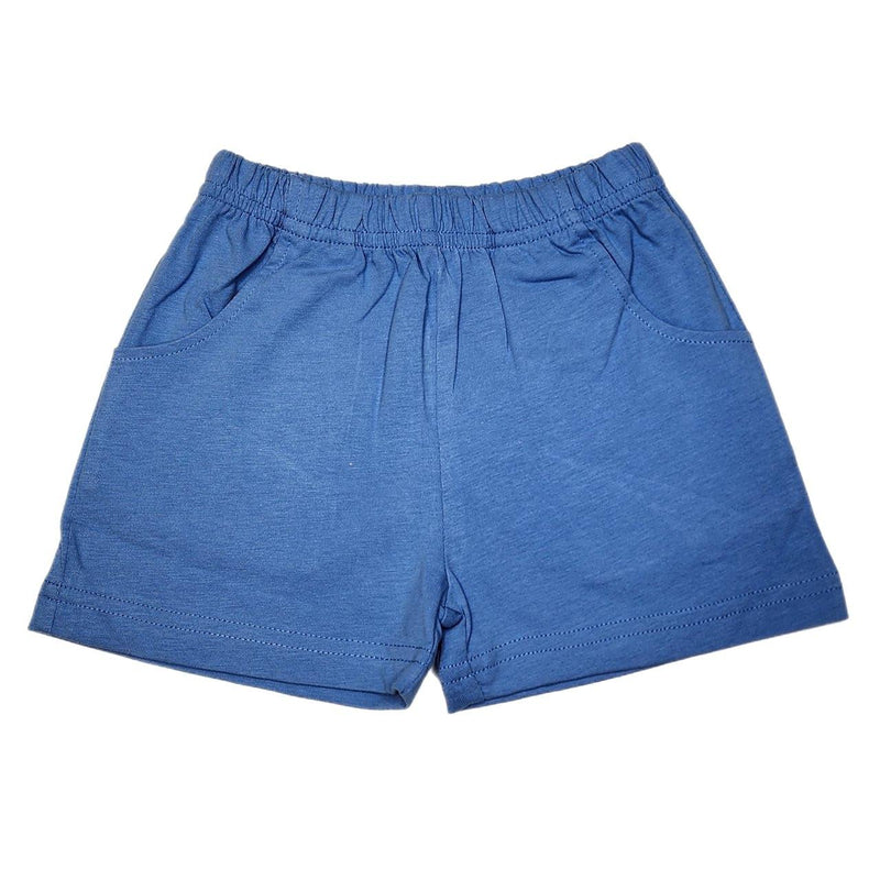 Shorter Jersey Shorts w/ Front Pocket Chambray - Born Childrens Boutique