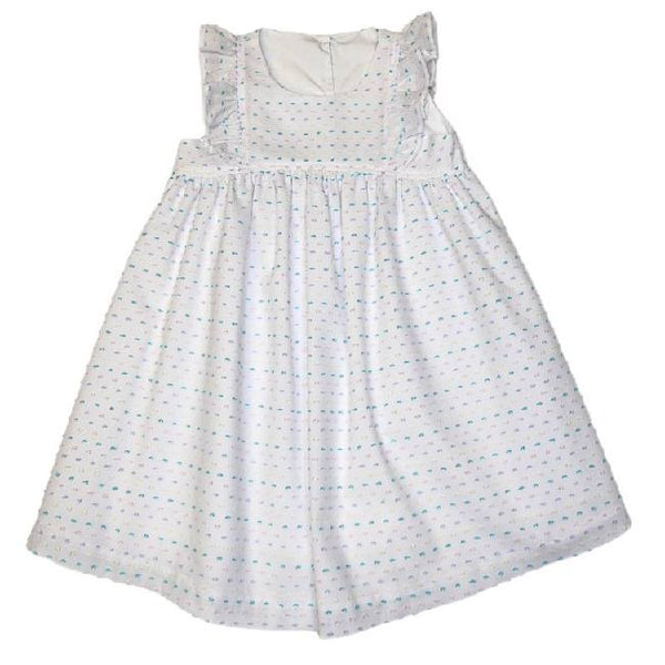 S5026 Multi Swiss Dot Brook Dress - Born Childrens Boutique