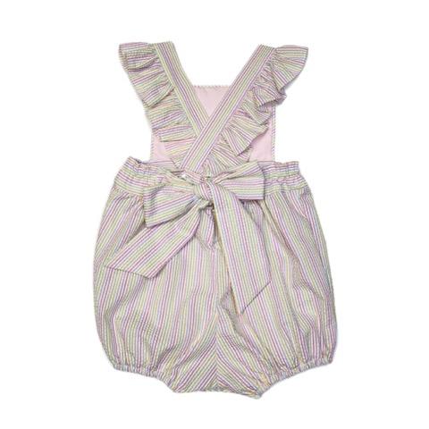 S5192 Pastel Stripe Seer Mary Bubble - Born Childrens Boutique