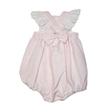 V-853BF Pink Lacey Pique Sunsuit - Born Childrens Boutique