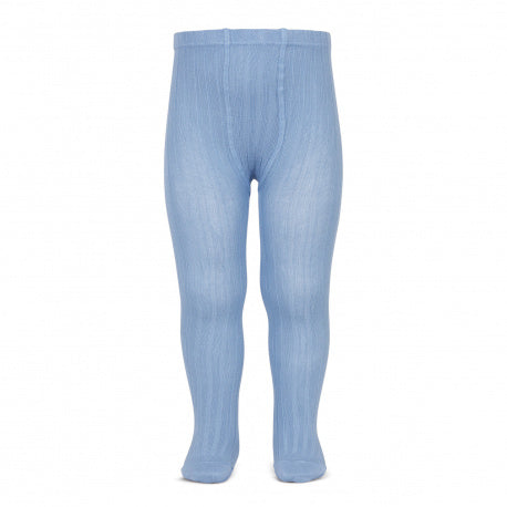 Ribbed Tights French Blue - Born Childrens Boutique