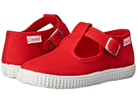 Cienta Kids T-Strap Red - Born Childrens Boutique