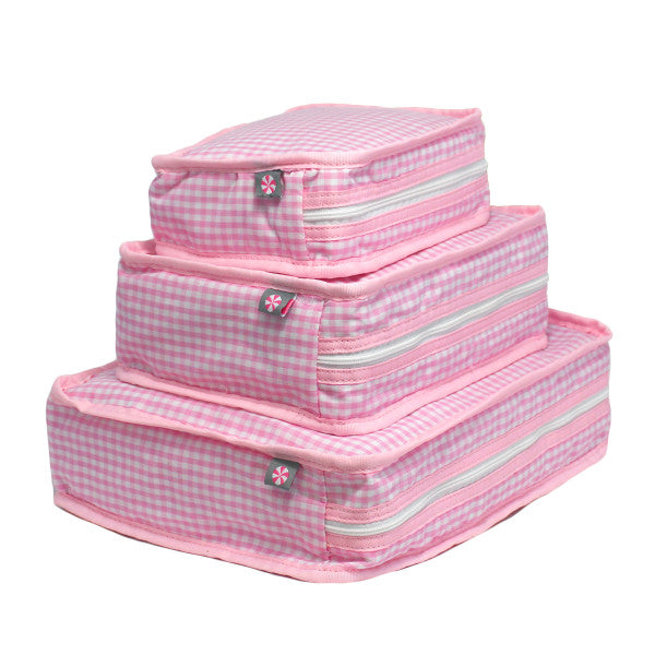 Oh Mint Stacking Set, Pink Gingham - Born Childrens Boutique