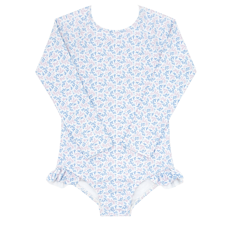 Pre-Order Briland Blue Botanic Rashguard One Piece - Born Childrens Boutique