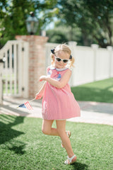 Pre-Order Ahoy Dress in Red Micogingham - Born Childrens Boutique
