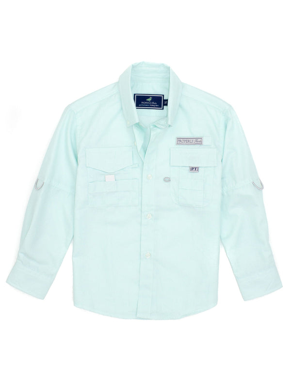Performance Fishing Shirt Seafoam - Born Childrens Boutique