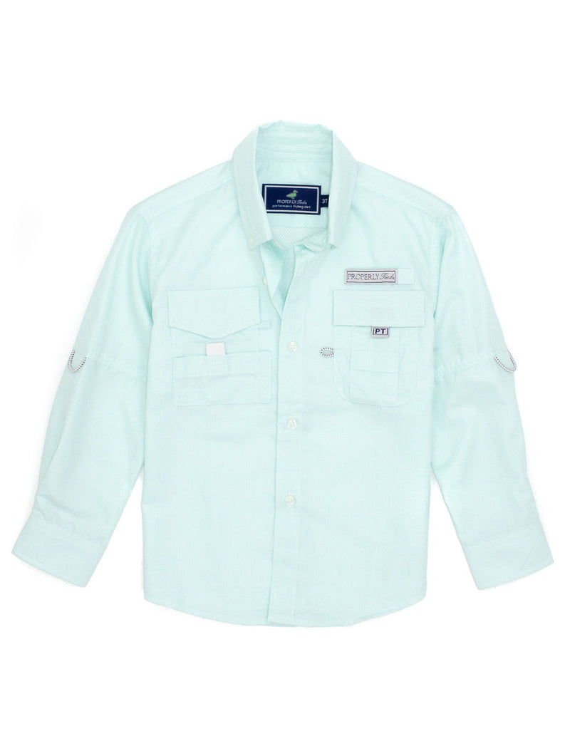 Performance Fishing Shirt Seafoam - Born Childrens Boutique