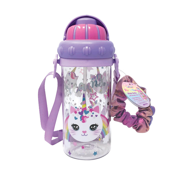 Water Bottle w/ Shoulder Strap, Caticorn - Born Childrens Boutique