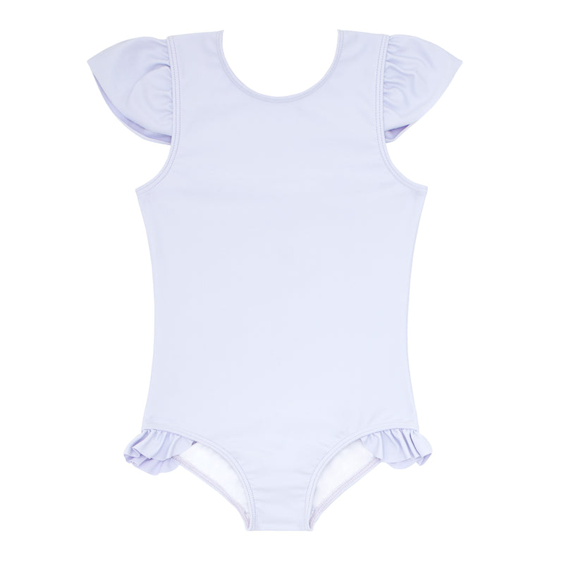 Pre-Order Bay Lavender Cap Sleeve Rashguard One Piece - Born Childrens Boutique