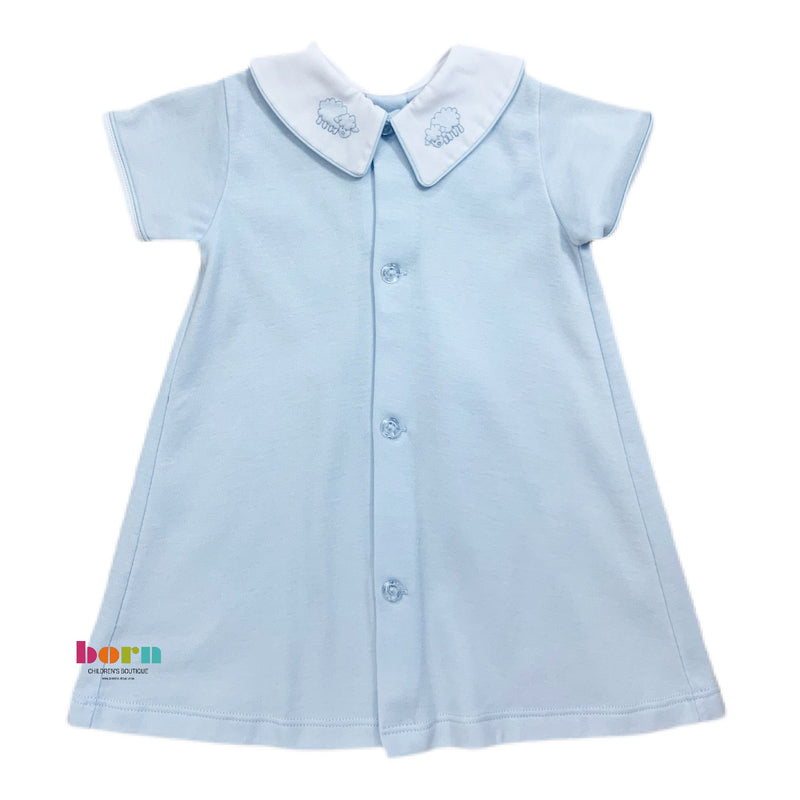 Knit Gown, Blue Lamb - Born Childrens Boutique