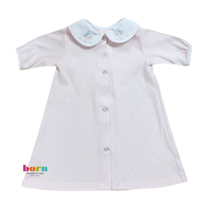 Knit Daygown, Pink/Duck - Born Childrens Boutique