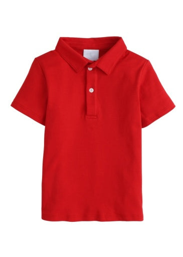 Short Sleeve Solid Polo - Red - Born Childrens Boutique