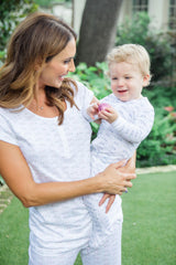 Parker Zipper Pajamas - Egg Hunt Blue - Born Childrens Boutique