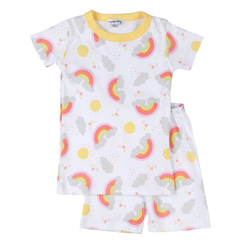 5015-SP Rainbow Joy Pink Short Pajama - Born Childrens Boutique