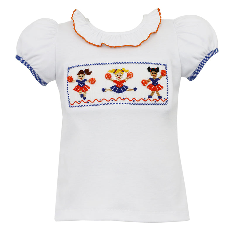 Anavini Cheerleaders Girl Shirt Short Sleeves Royal