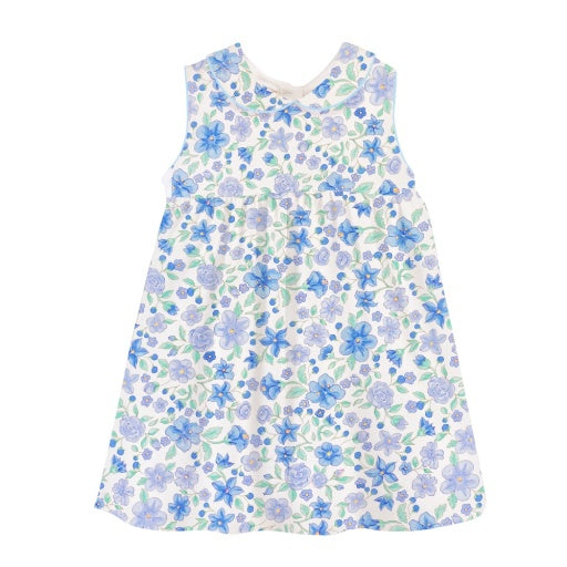 Blossom in Blue Dress w/ Round Collar - Born Childrens Boutique